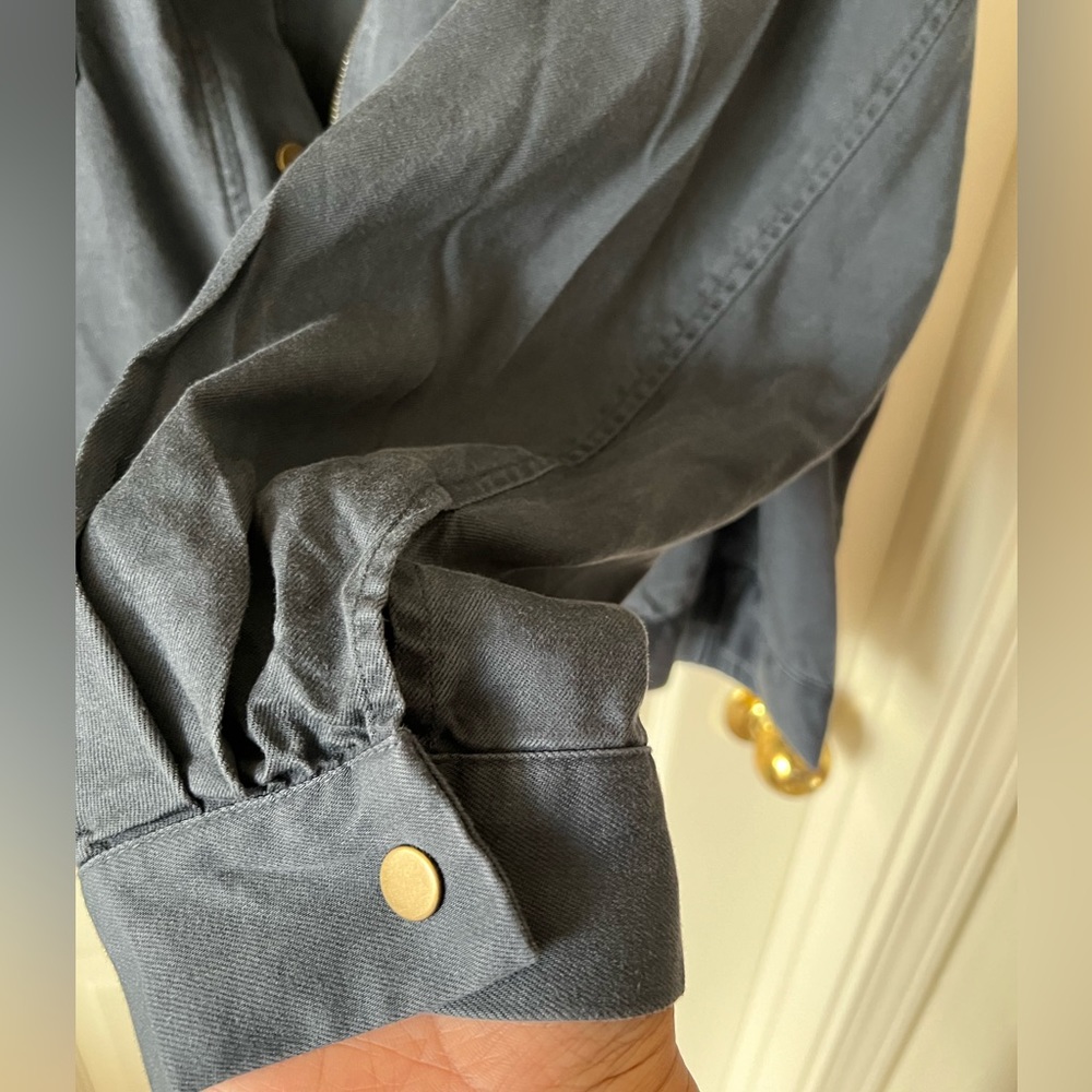 Women Blue Zip Up Thin Jacket - image 4